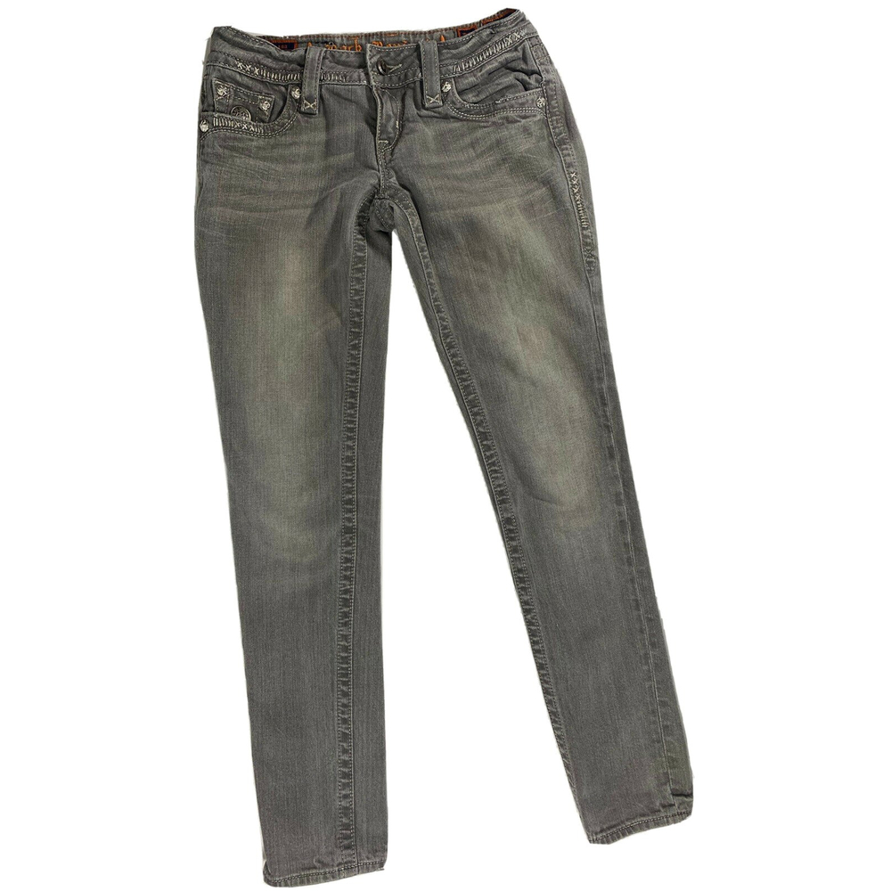 Women's Rock Revival  Gray Celine Skinny Denim  Jeans- Size 27 (W29 Inseam-31)